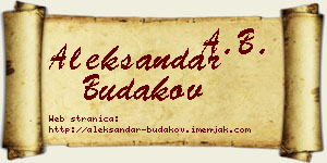 Aleksandar Budakov vizit kartica